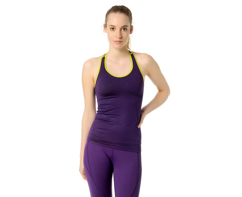 Jerf  Womens Cali Purple Seamless Active Tank