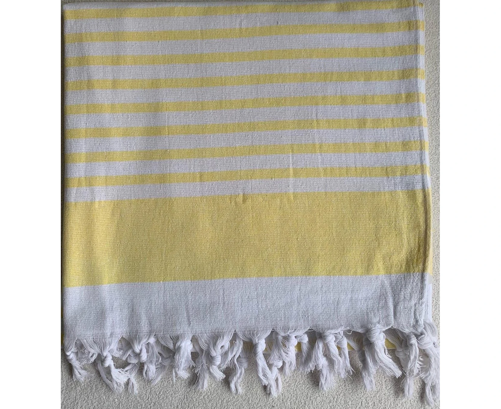 Aqua Perla Antalya Turkish Towel Yellow Peshtemal and Terry Cotton