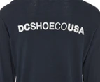 DC Shoes Men's DC Shoe Co USA Long Sleeve Tee / T-Shirt / Tshirt - Black Iris
