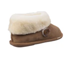 Cotswold Womens Wotton Sheepskin Soft Leather Booties (Chestnut) - FS4940