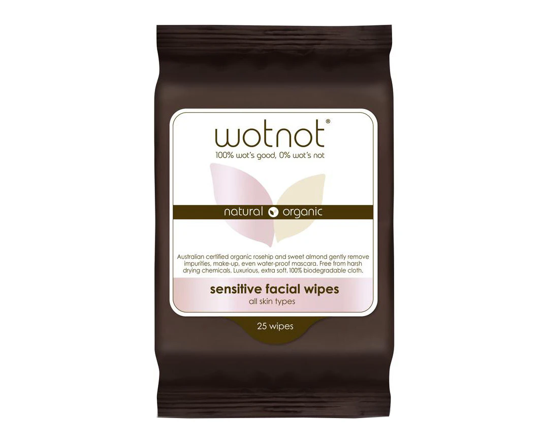 Wotnot Naturals All Natural Face Wipes UltraHydrating x 25 Pack