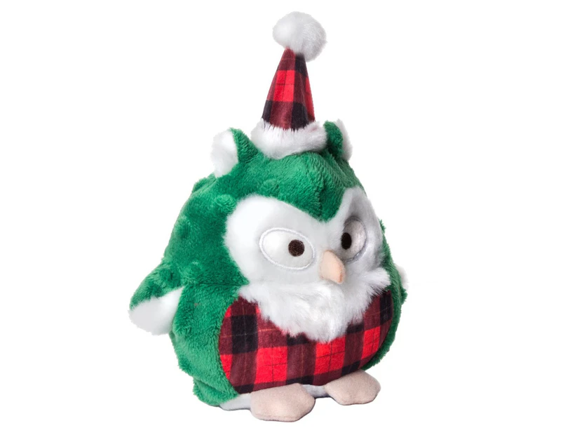 Outward Hound Holiday Howling Hoots Plush Dog Toy With Squeaker [Colour: Green]