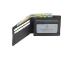 ANABELLE Rugged Leather Slim RFID Wallet [Colour: Black] 4