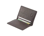 RFID Mens Genuine Rugged Hide Leather Slim Credit Card Holder-Tan