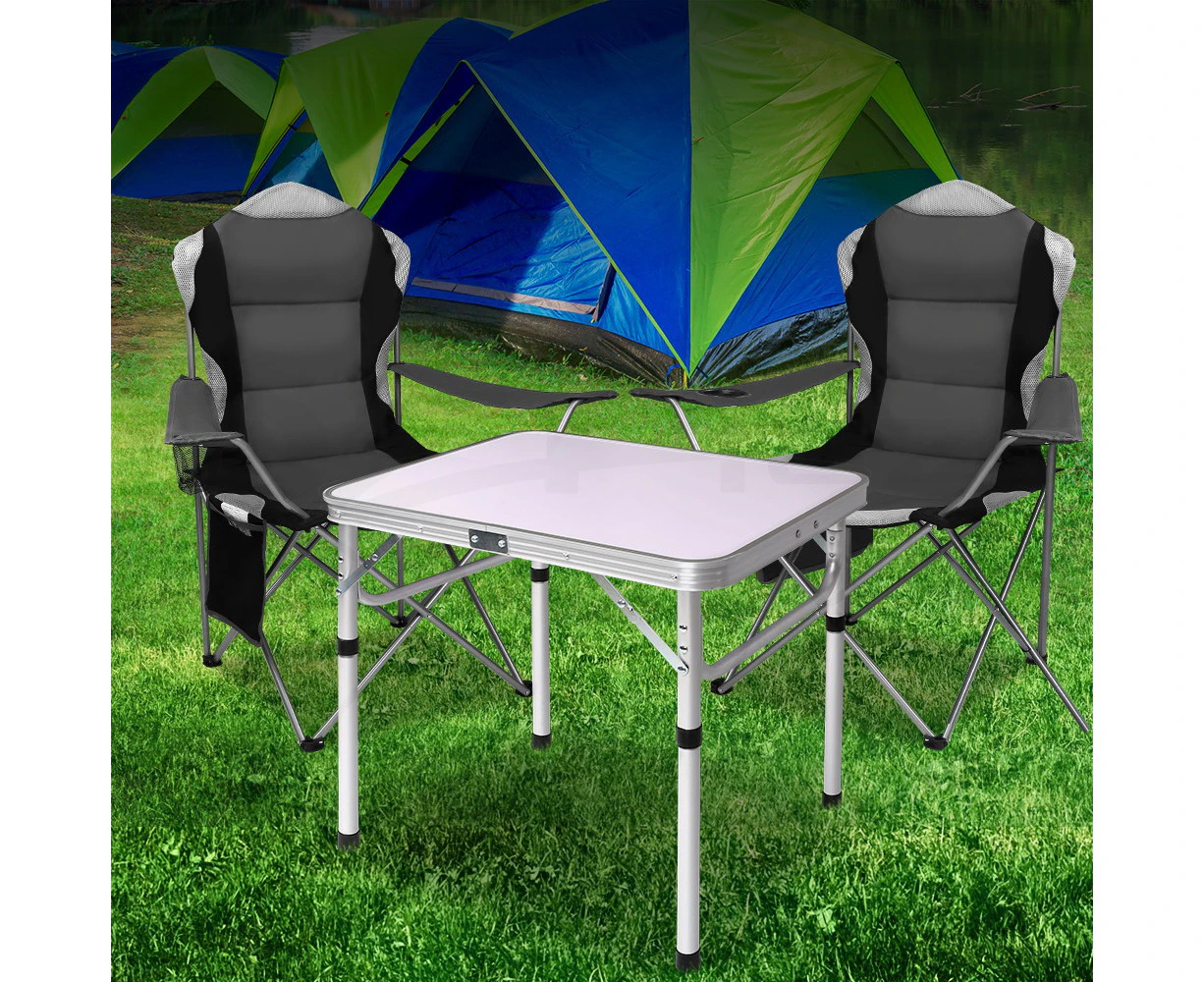 Weisshorn Folding Camping Table Aluminum Portable Picnic Outdoor Foldable BBQ