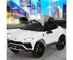 Rigo 12V Electric Kids Ride On Toy Car Licensed Lamborghini URUS Remote Control White