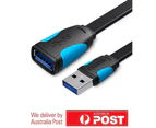 Vention Flat USB 3.0 Extension Cable 0.5M/1.5M/2M/3M - Industry Grade