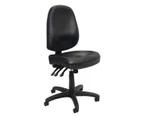 Desky Operator Large Task Chair - Black PU Leather