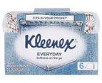 6pk Kleenex Everyday Slim Pocket Pack Tissues