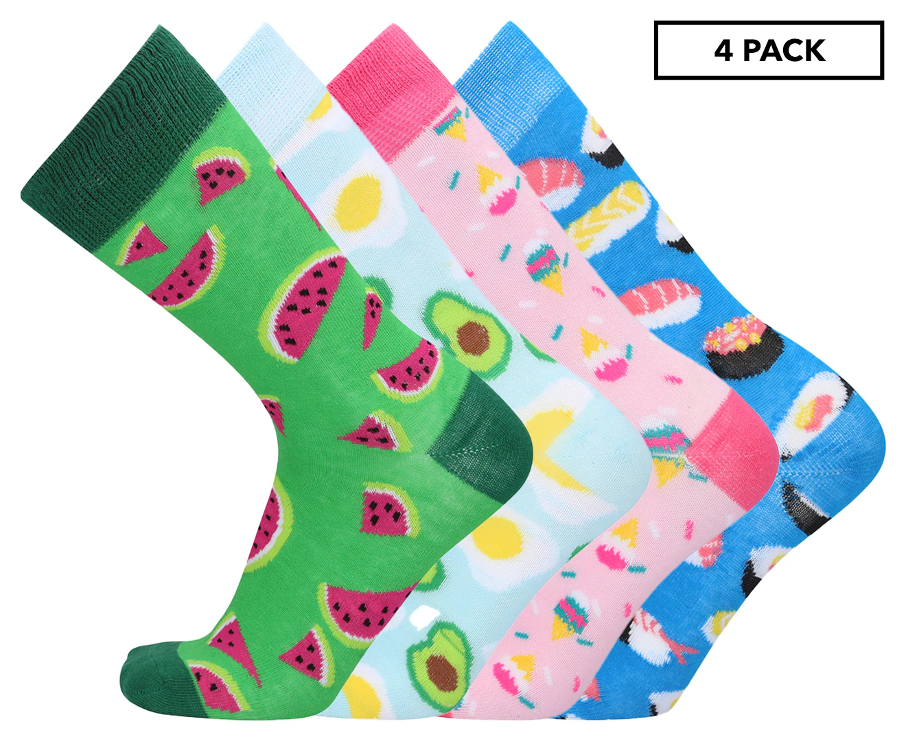 Sock Exchange Printed Standard Socks 4-Pack - Yellow Box