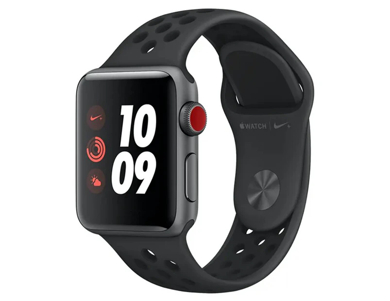 Apple Watch Nike Series 3 (GPS + Cellular), 42mm Space Grey Aluminium Case w/ Anthracite/Black Nike Sport Band