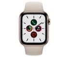 Apple Watch Series 5 (GPS + Cellular) 44mm Gold Stainless Steel Case with Stone Sport Band 2