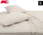 Anko by Kmart 225TC King Bed Sheet Set - Oatmeal