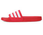 Adidas Unisex Adilette Shower Sandal Slides - Scarlett/White