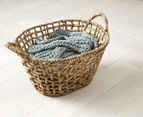 Anko by Kmart Open Weave Laundry Basket - Natural