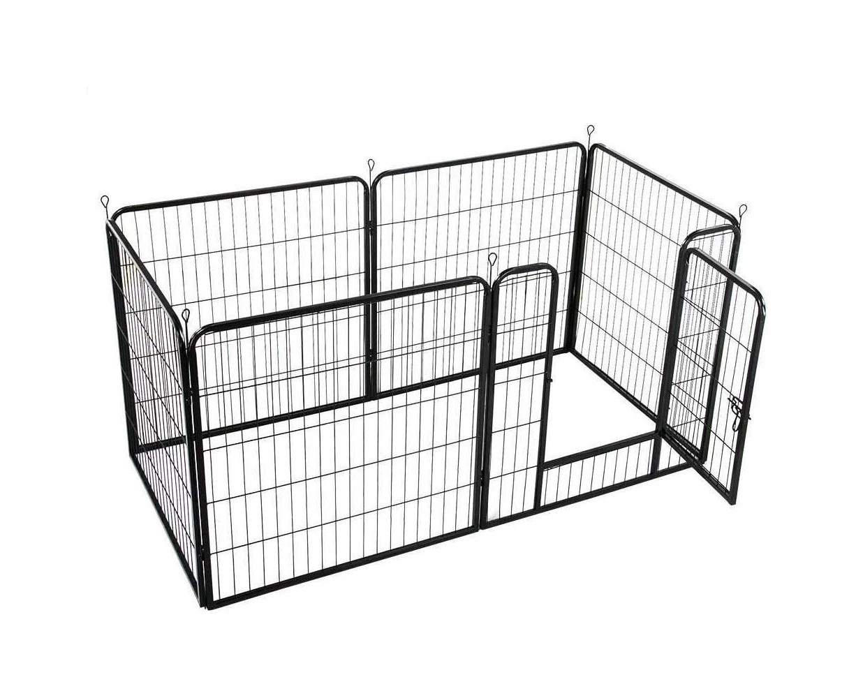 6 Panel Pet Dog Cat Bunny Puppy Play pen Playpen 80x80cm Exercise Cage Dog Panel Fence