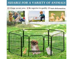 6 Panel 80x80cm Pet Dog Cat Bunny Puppy Play pen Playpen Exercise Cage Dog Panel Fence