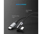 UGREEN 90 Degree Right Angle USB-C Type C to USB C Fast Sync Charging Cable 1m