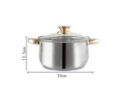 12Piece Cookware Set  Kitchen Stainless Steel Stock Pot Pan Sets Saucepan Casserole kettle