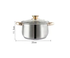 12Piece Cookware Set  Kitchen Stainless Steel Stock Pot Pan Sets Saucepan Casserole kettle