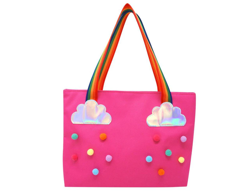 Pink Poppy Rainbow Magic Tote Bag-Hot Pink
