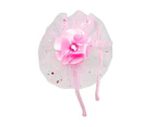 Pink Poppy Flower Tutu Headband - Pink