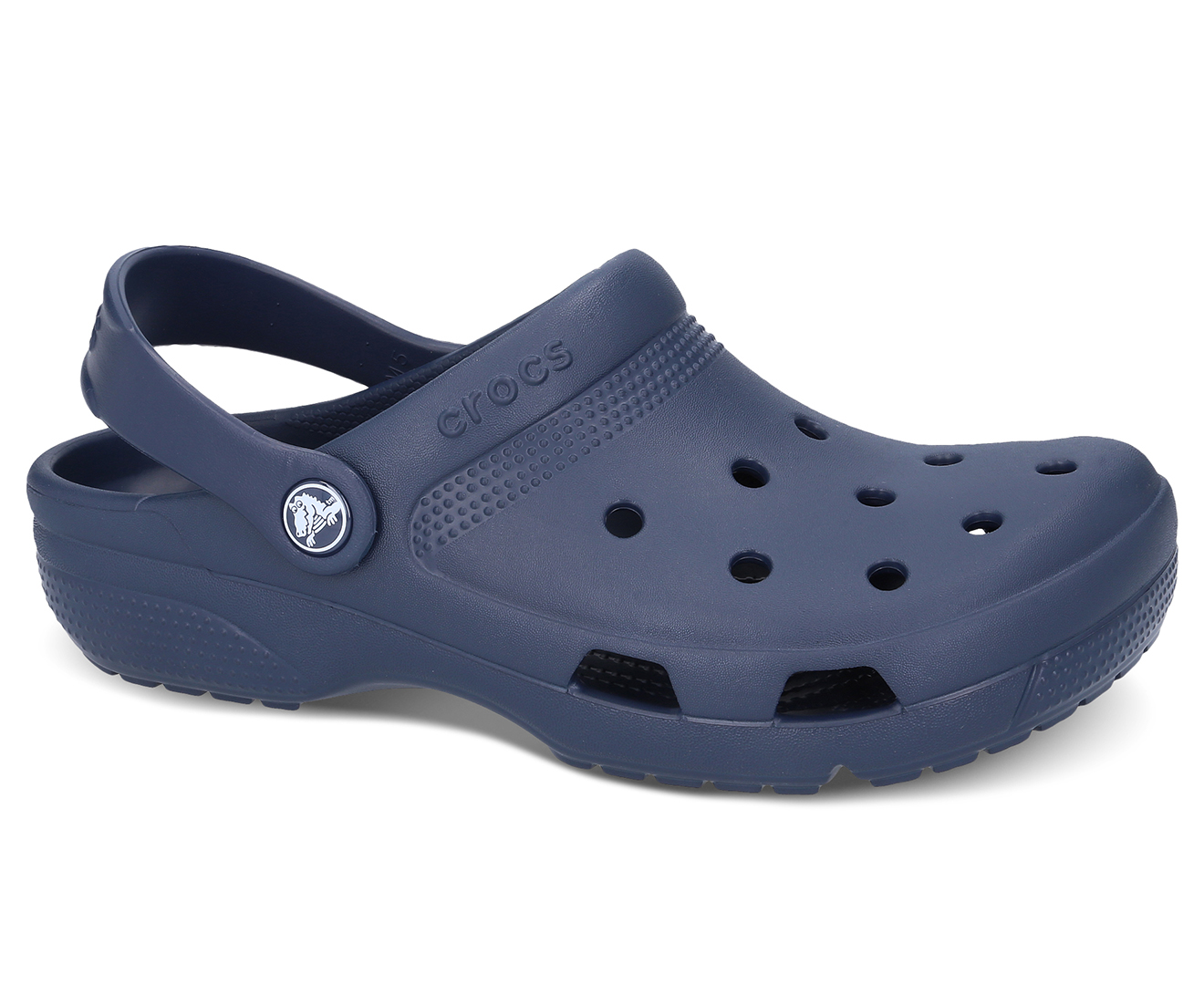 navy crocs with fur
