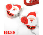 30PCS Christmas Party Lollipop Lolly Holder Sugar-loaf Paper Candy Holder Santa