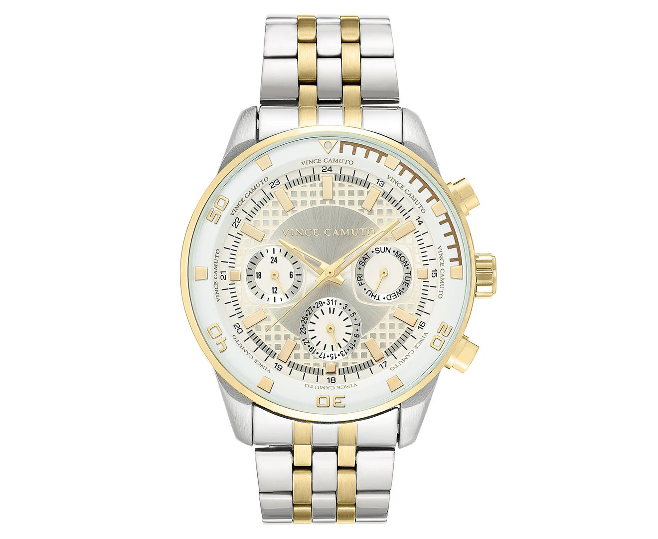 Vince Camuto Men's 42mm VC1139SVTT Stainless Steel Watch - Silver/Gold