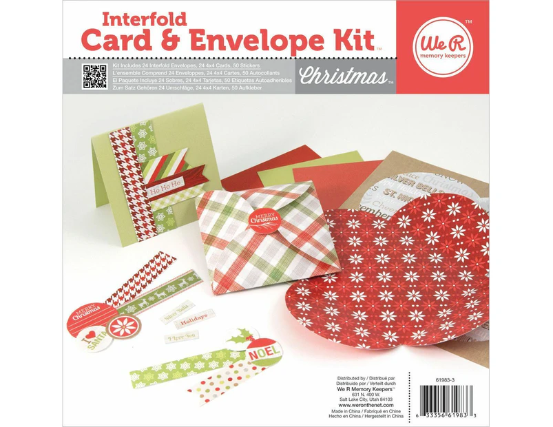 We R Memory Keepers - Interfold Card & Envelope Kit - CHRISTMAS