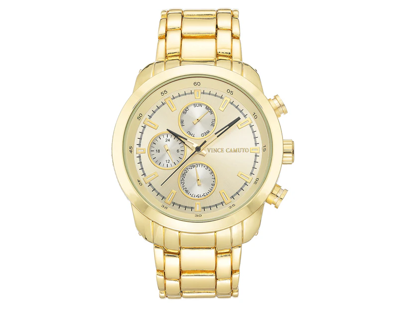 Vince Camuto Men's 46mm VC1133CHGP Stainless Steel Watch - Champagne/Gold
