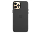 Apple iPhone 12 Pro Max Leather Case w/ MagSafe - Black