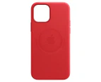 Apple iPhone 12 & iPhone 12 Pro Leather Case with MagSafe - Red