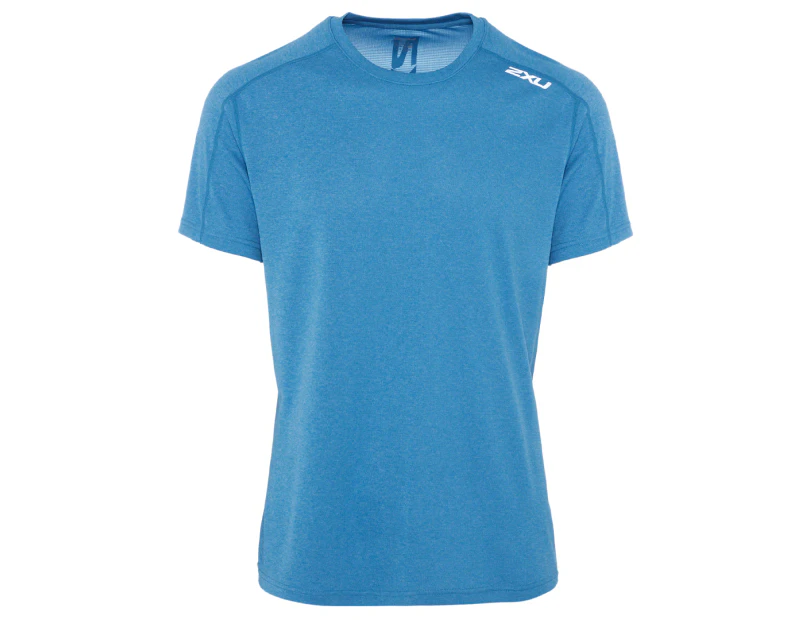 2XU Men's Xvent G2 Short Sleeve Tee / T-Shirt / Tshirt - True Blue/Silver Reflective