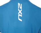 2XU Men's Xvent G2 Short Sleeve Tee / T-Shirt / Tshirt - True Blue/Silver Reflective