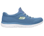 Skechers Women's Summits Cool Classic Sneakers - Blue/Lime