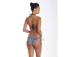 Aqua Perla Womens Lucinda Zebra Printed Bikini Bottom SPF50+