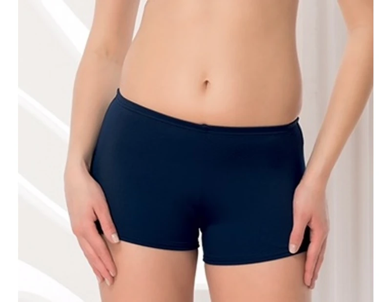 Aqua Perla Womens Sporty Blue Bikini Bottom