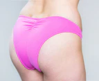Aqua Perla  Womens Pinamar  Pink Brazilian Bikini Bottom