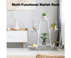 6 Tier Metal Plant Stand Flower Plant Pot Stand Shelf White