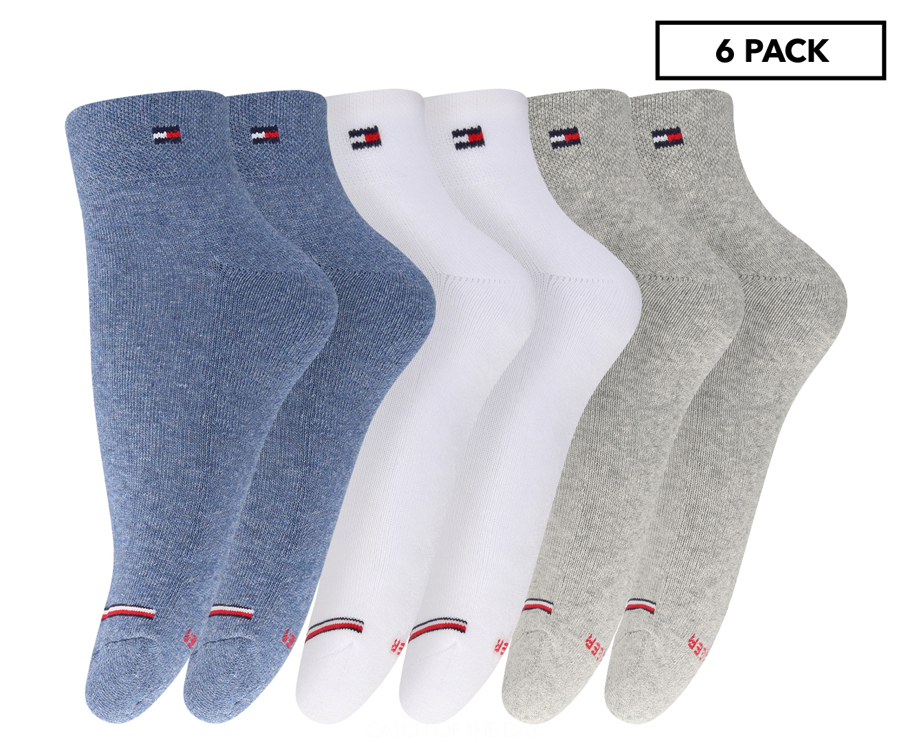Tommy Hilfiger Women's Cushioned Sole Quarter Socks 6-Pack - Assorted ...