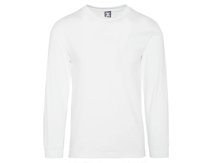 DC Shoes Men's Shield Long Sleeve Tee / T-Shirt / Tshirt - White