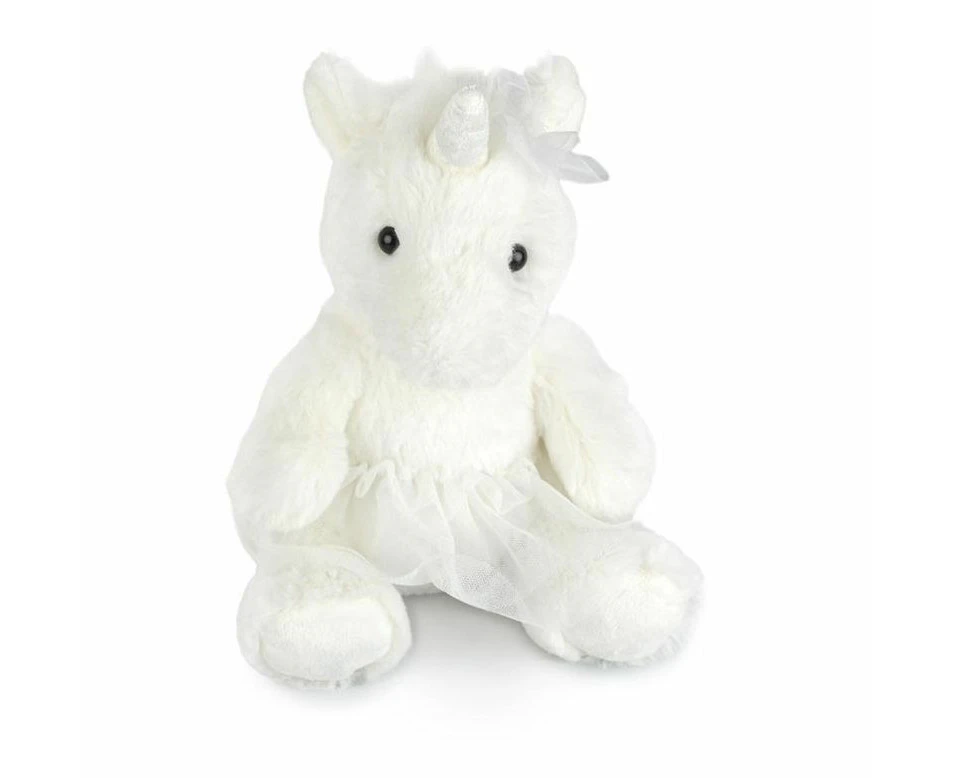 Korimco 27cm Ballerina Unicorn Soft Animal Plush Stuffed Toy Kids 3y+ White