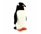 Korimco 29cm Gentoo Penguin Kids Soft Animal Plush Stuffed Toy 3y+ Black