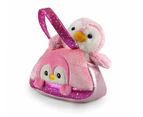 Korimco 18cm Fancy Pals Penguin Kids Soft Animal Plush Stuffed Toy 3y+ Pink