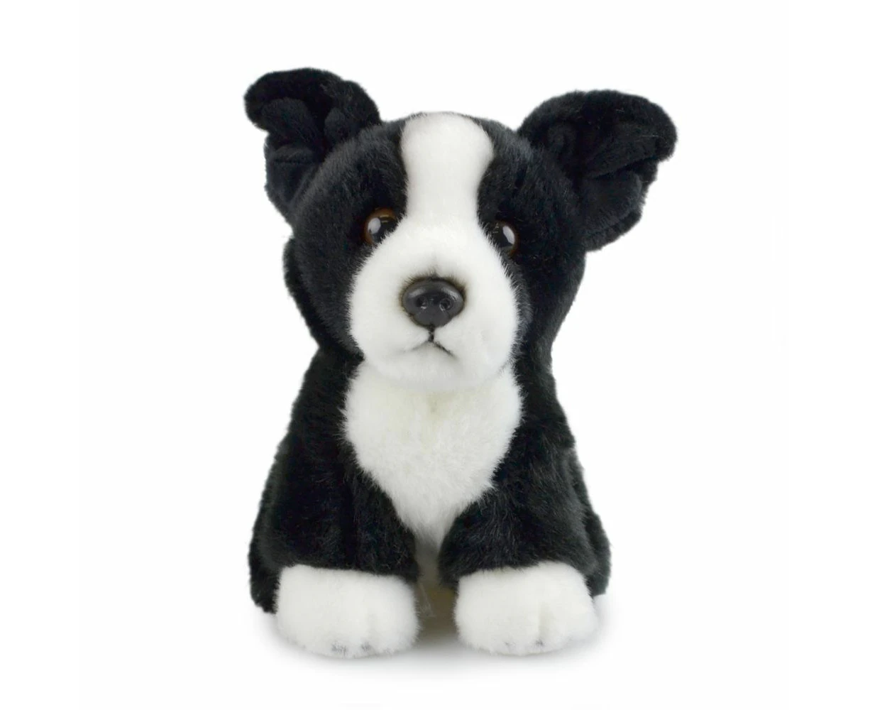 Lil Friends 18cm Border Collie Dog Kids Soft Plush Stuffed Toy 3y+ Black