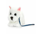 Cuddle Pets 30cm Westie On Lead Dog Kids Soft Plush Stuffed Toy 3y+ White