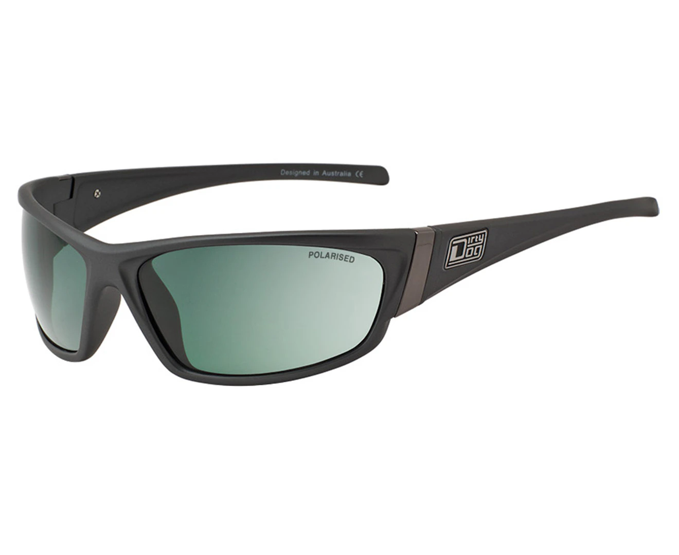 Dirty Dog Men's Stoat Polarised Sunglasses - Grey/Green