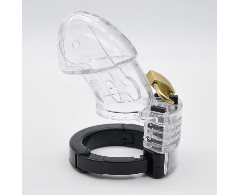 IMPRISON BIRD Delxue ABS Male Chastity Kit Cage Penis Cage Adjustable / 3 Colors - Transparent