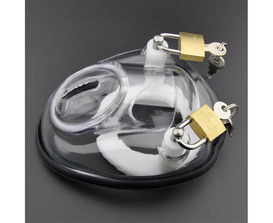 Imprison Bird Male Chastity Cage - Secure Penis Cage & Chastity Belt in 2 Colors - Clear